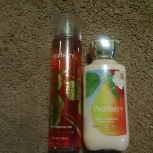 Pearberry lotion and fragrance mist